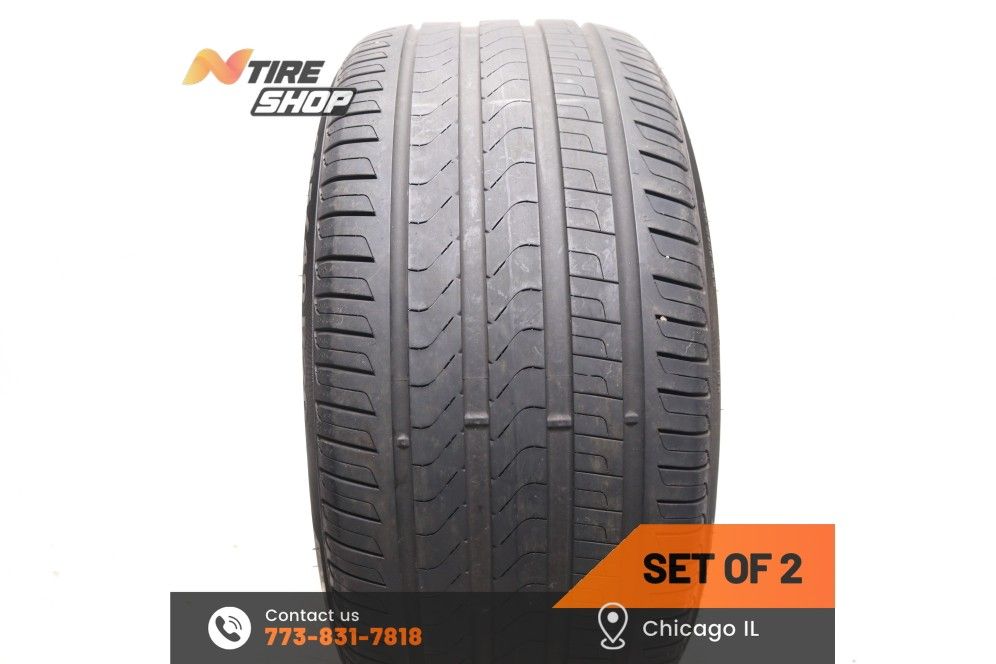 Set of 2 Used 8/32 Summer 285/40R20 108Y Pirelli Cinturato P7 Blue Elect NFO