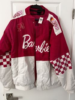 (Extra Large) Barbie Checkered Racing Jacket - Box Lunch Exclusive