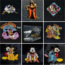 Disney Pins $10 EACH Aladdin Jasmine Genie Abu Jafar Iago Stitch Pluto Chip N Dale Stocking Stuffer Xmas Gift 