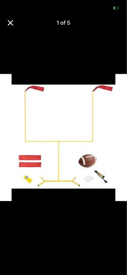8ft Authentic Steel Football Field Goal Post Outdoor Play Sports Equipment