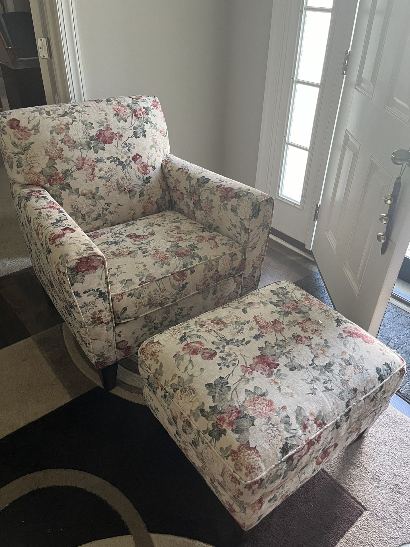 Chair and Ottoman Set