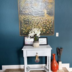 White Wooden Side Table