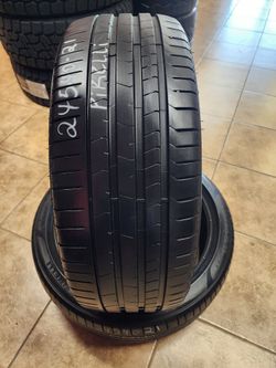 245 40R 21 PIRELLI P ZERO RUN FLAT TIRES 2454021 USED TIRES (PAIR) MOUNT BALANCE INCLUDED