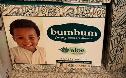 Bumbum Luxury Skincare Diapers Size 5 – 48 Count