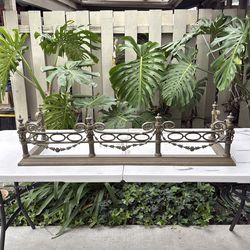 Ornate French  Neoclassical  style fireplace fender