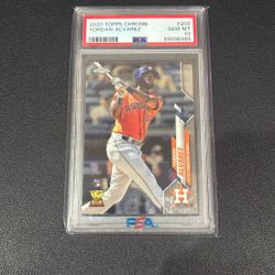 2020 Topps Chrome Yordan Alvarez Rookie Card PSA 10
