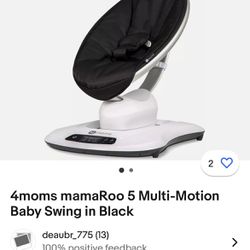 4moms mamaRoo 5 Multi-Motion Baby Swing in Black