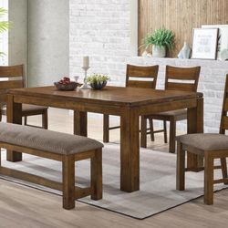 Sophia Brown Dining Room Set / Dining table and Chairs 
