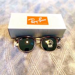 RayBan CLUBMASTERS Tortoise New AUTHENTIC 