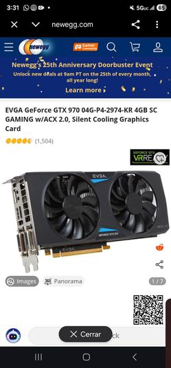 EVGA GeForce GTX 970 graphics card with ACX 2.0 cooling system