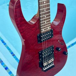 90s Ibanez RG320QS Electric Guitar with Ibanez Floyd Rose Jackson Charvel Fender 