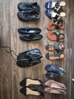 Lot of 9 pairs of women's shoes