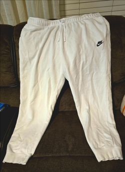 Like new Nike White Fleece Jogger Sweatpants