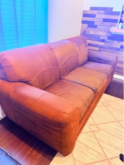 Brown Leather Couch