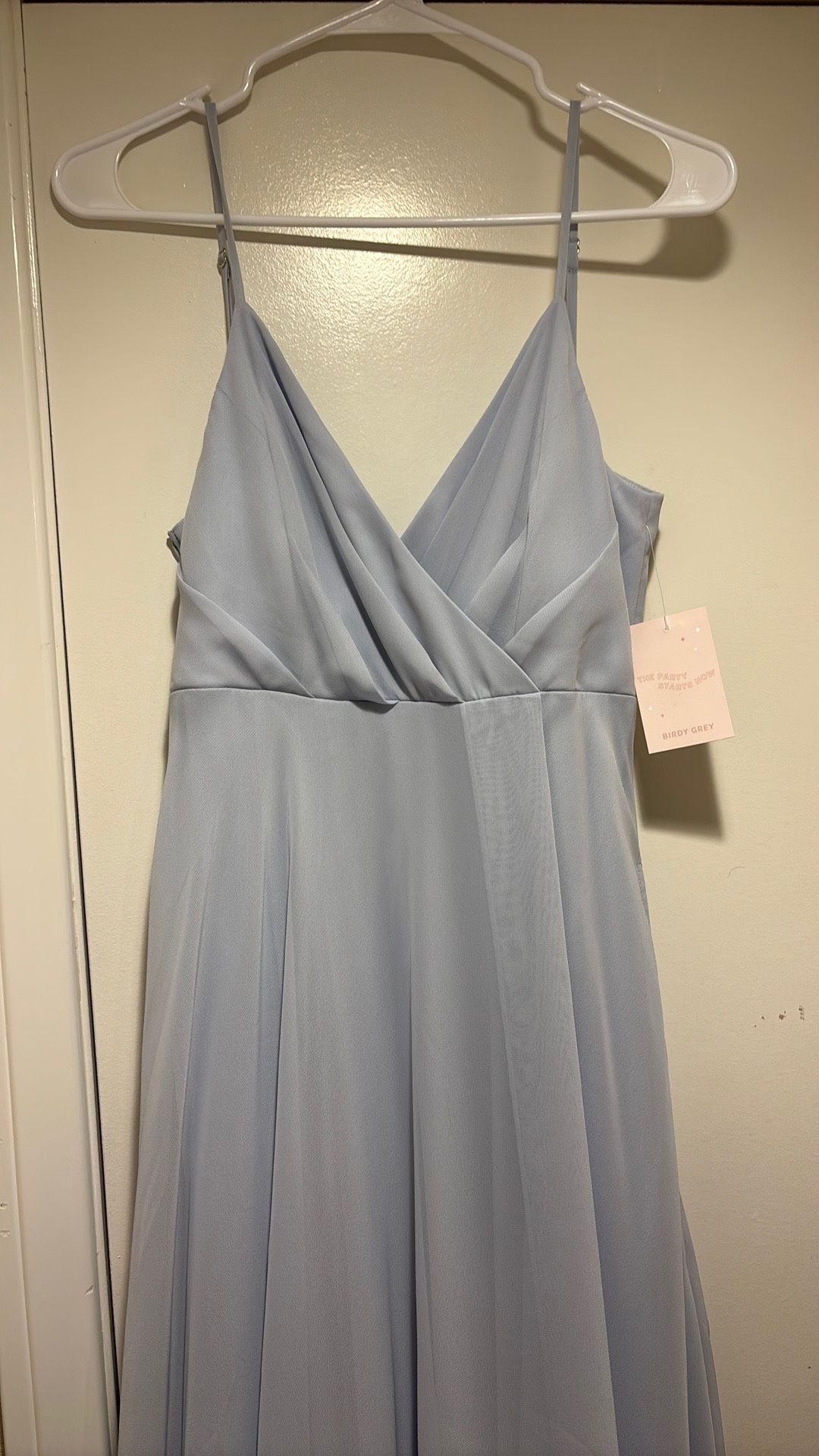 NEW Birdy Grey Ice Blue Chiffon Bridesmaid Dress