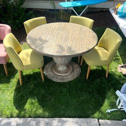 Dining table and chairs 