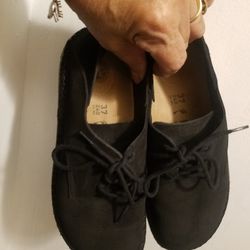 Great Condition Suede Sz37 6.5 7 Black Birkenstock