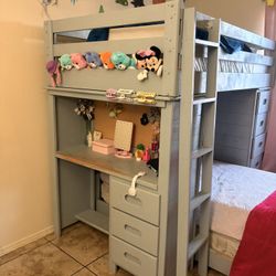 Twin Bunk Bed, No Mattresses 