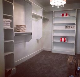 Custom closet shelves