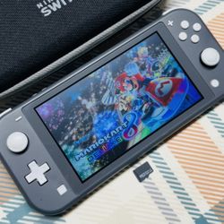 Nintendo Switch Lite Grey/Gray 32GB System Console W/travel Case Tested READ