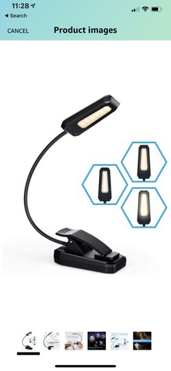 Vont Book Light, Reading Light, Rechargeable Book Light for Reading in Bed, (90 Hours) Eye Protection LEDs Reading Lamp, Clip On Light, Clamp Light,