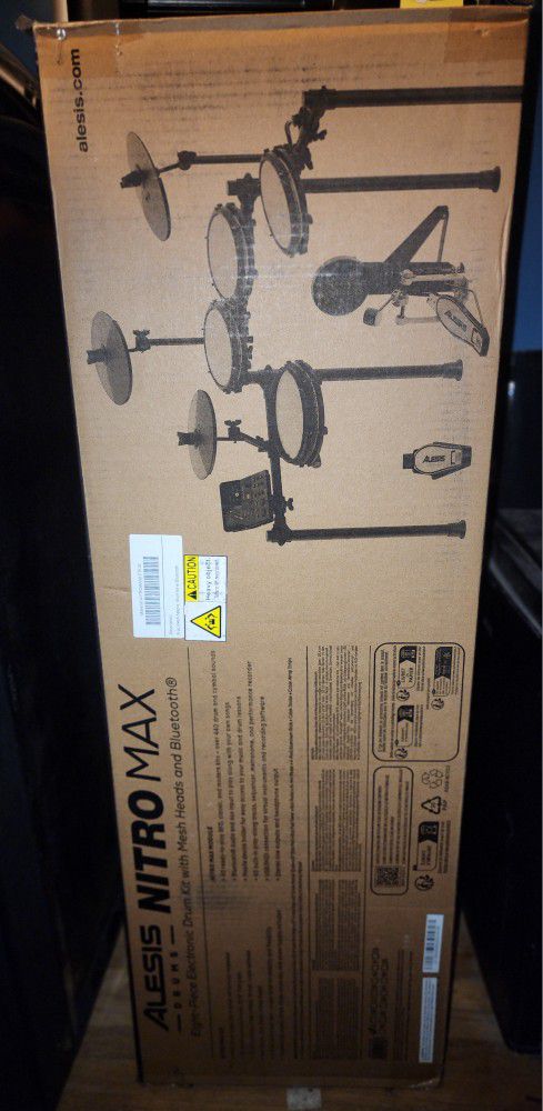 Alesis Nitro Max Electronic Drum Kit Brand new in box, Bluetooth, Free Lessons from Drumeo, Melodics