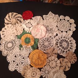 45 Doily Bundle Lots Of Pretty Handy Work 