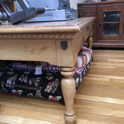 Solid Wood Rustic Coffee Table 