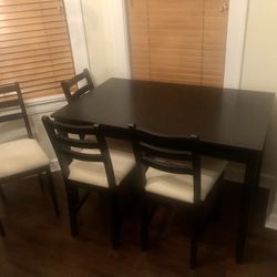 IKEA Lerhamn Table and 4 Chairs