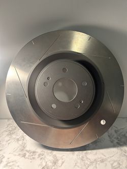 DBA T3 4000 Slotted Brake Rotor front right evo x