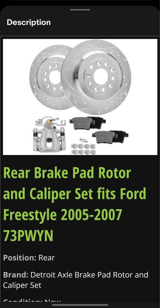 Brakes And Calipers Ford Freestyle