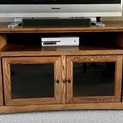 TV Cabinet - Solid Oak