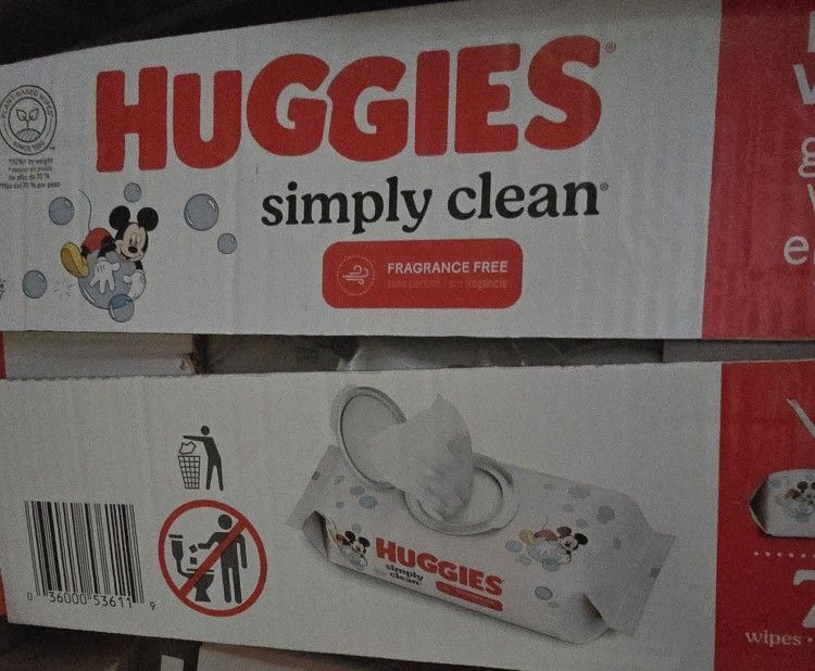 Huggies Simply Clean Unscented Baby Wipes, 11 Pack, 704