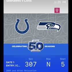 Seahawks - Colts Dec 14- Selling 2 Tickets for $475