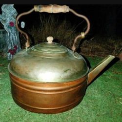 Antique Large Copper Rome Kettle!