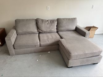 Gray Fabric Sectional Sofa with Chaise