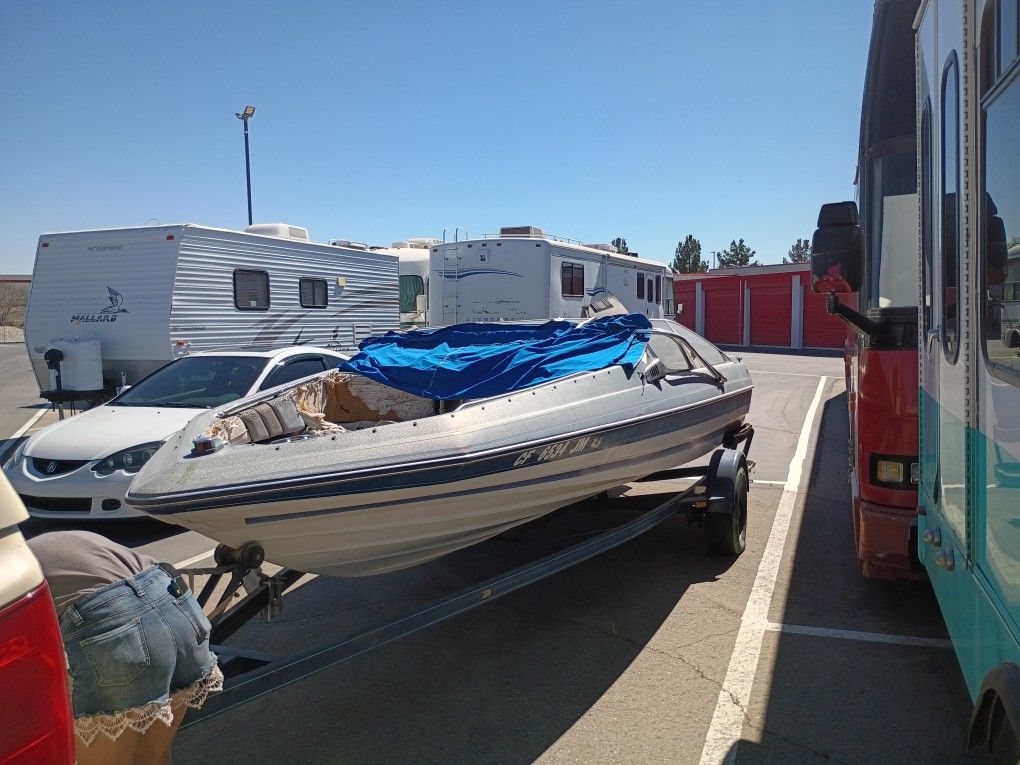 1987 Bayliner Boat And Single Axle 20ft Trailer