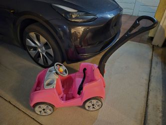 Step2 Whisper Ride Cruiser Kids Pink Push Car, Ride On Car - Works Perfectly - Wheels, Seatbelt, Horn all fully functional - watch the video