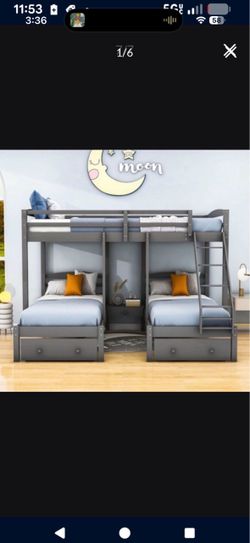 Triple bunk bed