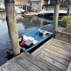 1989 14 Foot Carlino Skiff With 2023 Thoatsu Motor  15 Hp