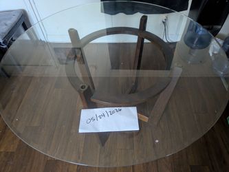 Glass dining table