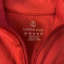 ❤️ New Land’s End Quarter Zip, Lands End 1/4 Zip Long Sleeve Top, Lands End Red Long sleeve  Size XS