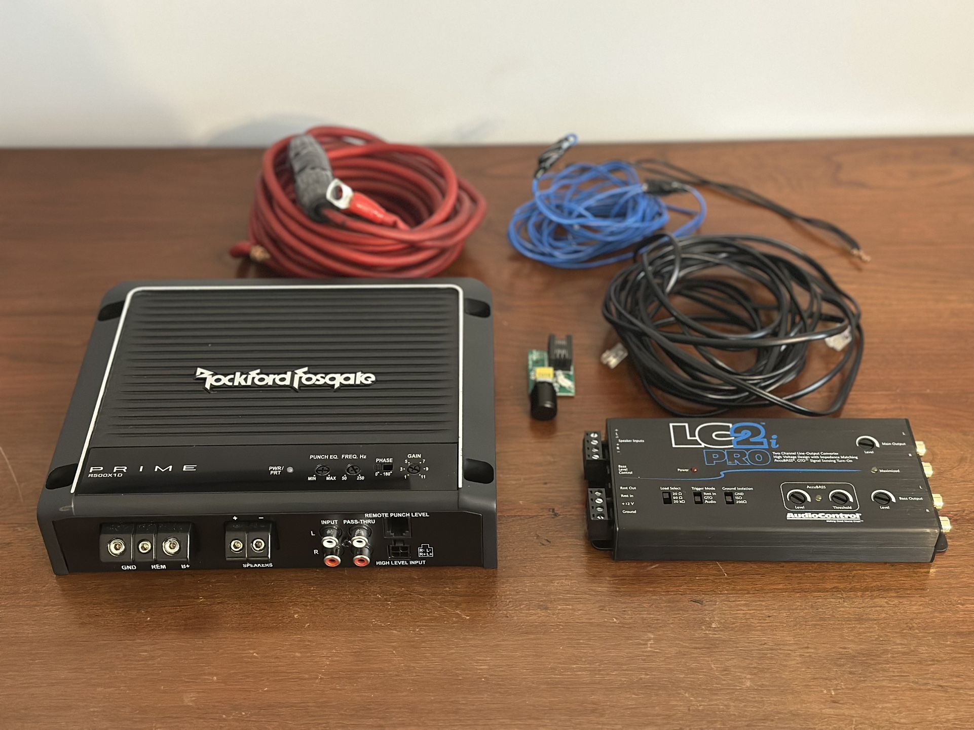 Rockford Fosgate Prime R500X1D Amplifier & Audio Control LC2i
