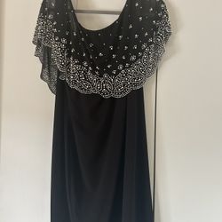 Black Sequined Holiday Dress