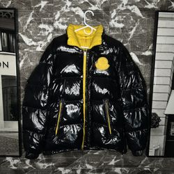 Moncler Navy Blue Yellow Guts