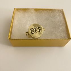Gold plated with stainless steel Spongebob /Patrickbff ring 
