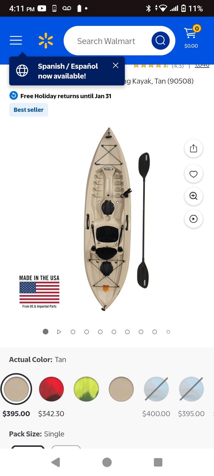 Kayak Tamarak 300 Pro