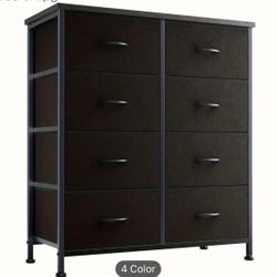 8-Drawer Fabric Dresser with Steel Frame Storage Cabinet for Bedroom, Office, or Store