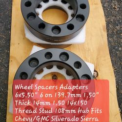 2 9 Wheel Spacers Adapters 6x5 50 6 on 139 7mm 1 50 Thick 14mm 1 50 14 [ko5148]