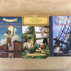 3 Book Package Huckleberry Finn/Tom Sawyer/Moby Dick